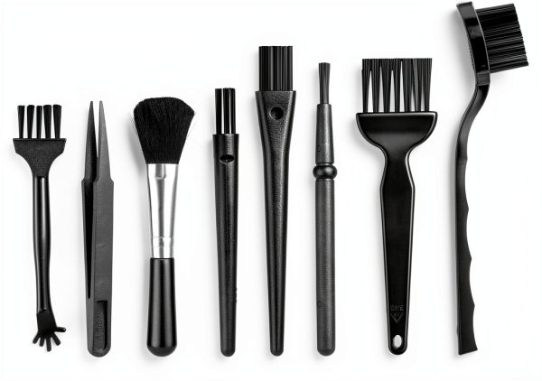 Abeillo Antistatic Lab Brushes Nylon Bristles Black Set-6