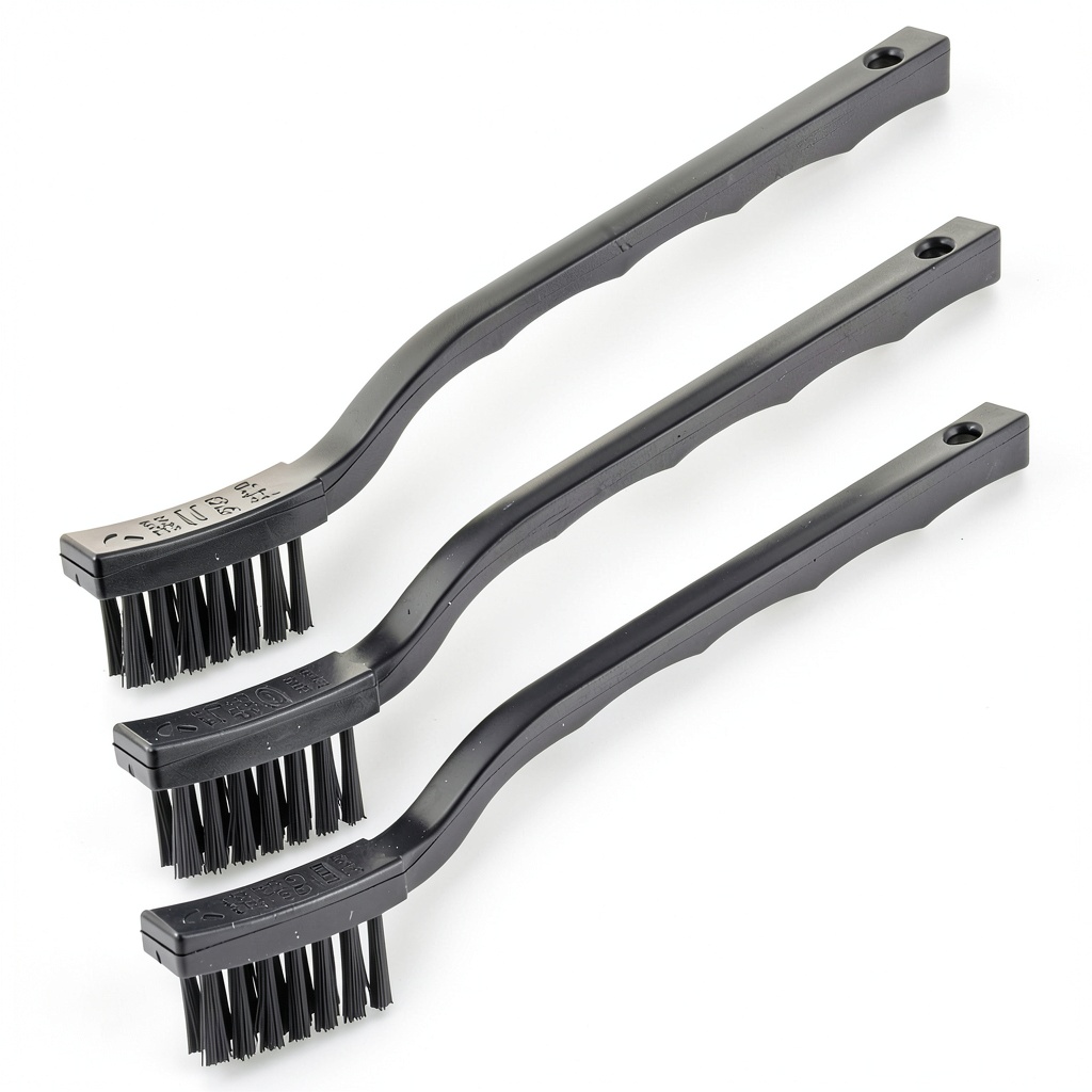 Uxcell Anti Static Brush shown cleaning electronic components
