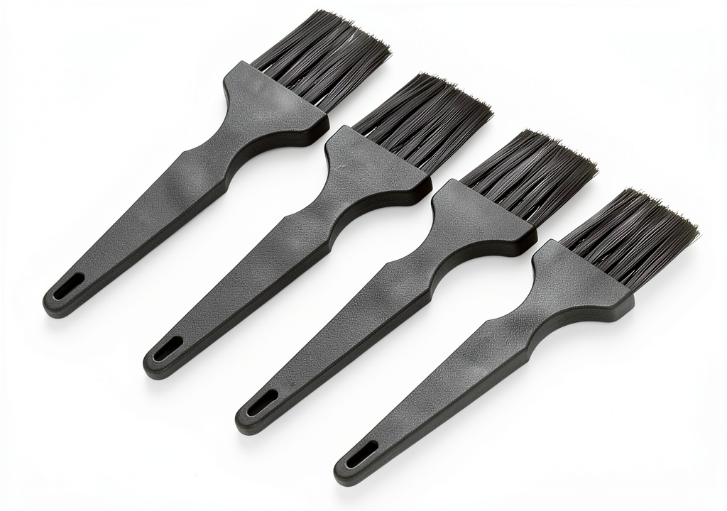 Uxcell anti-static brush with black nylon bristles and PVC handle
