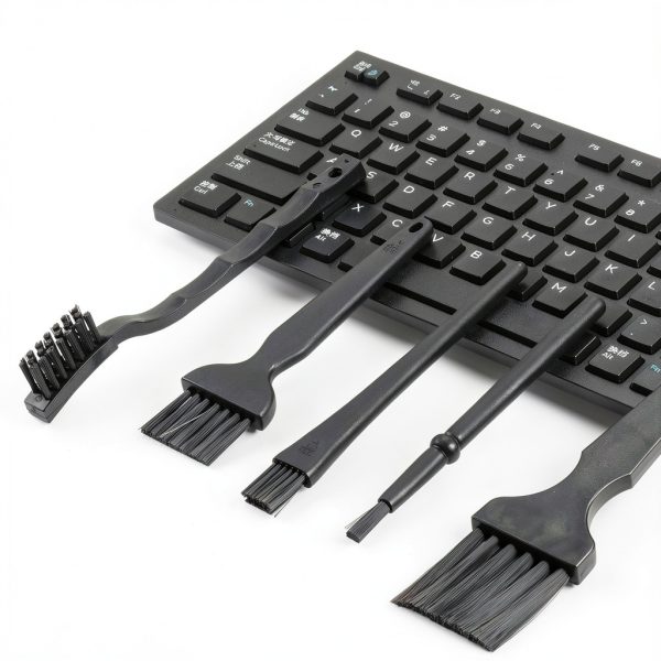 Antistatic Lab Brush uxcell Black PVC Handle Durable Nylon-3