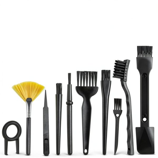 Hodyludy Antistatic Lab Brushes Plastic Handle Black-1