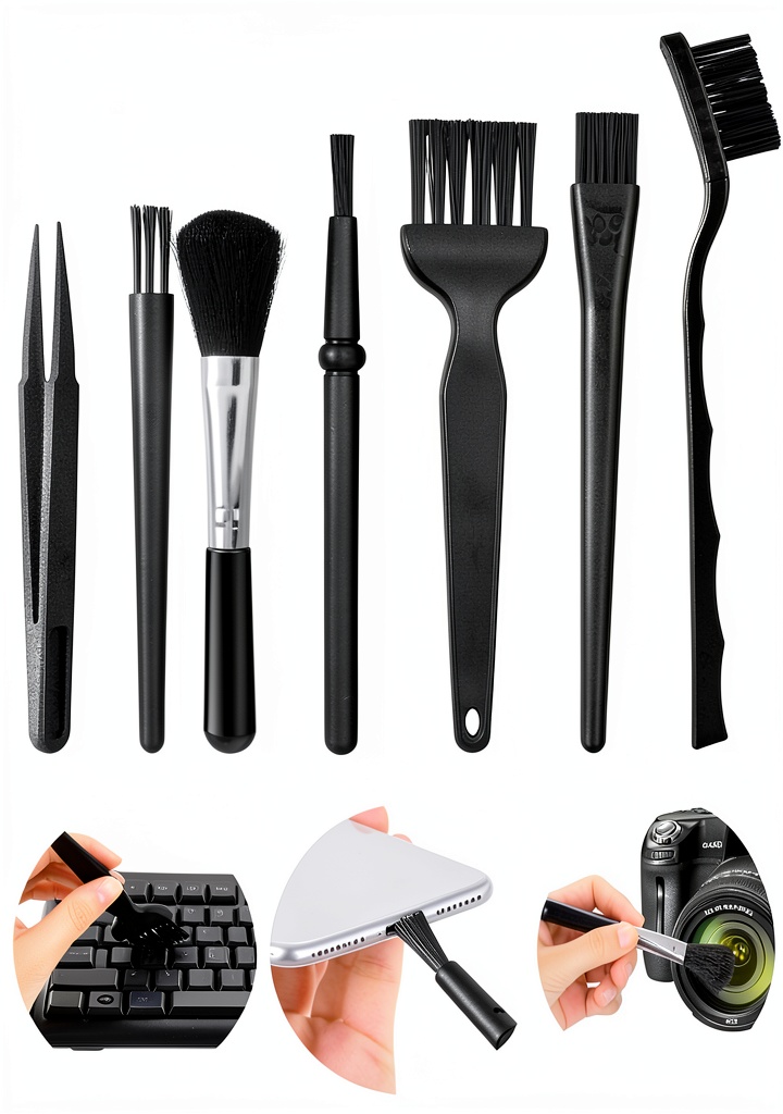 Cobee Anti Static Cleaning Brush Kit displayed with tools laid out