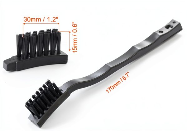 Antistatic Lab Brush uxcell Black PVC Handle Durable Nylon-1