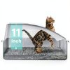 Stainless Steel Cat Litter Box AIPERRO 2 Pack XL Dark Gray-1
