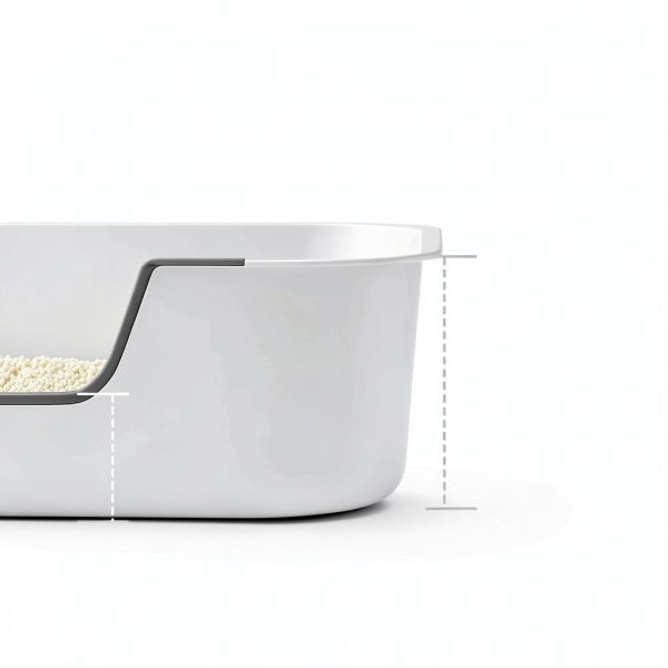 Stainless Steel Cat Litter Box Qiuma Low Entry Anti‑Splash-3