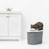 IRIS USA Top Entry Cat Litter Box White Scoop Rectangular Made in USA-8