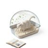 Stainless Steel Cat Litter Box Qiuma Low Entry Anti‑Splash-4