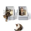 Stainless Steel Cat Litter Box AIPERRO 2 Pack XL Dark Gray-3