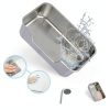 Stainless Steel Cat Litter Box Qiuma Low Entry Anti‑Splash-2