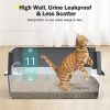 Stainless Steel Litter Box MIXJOY XL Metal with Lid Dark Grey-1