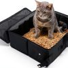Portable Cat Travel Litter Box SDYQD Waterproof No-Leak 16x12.6-0