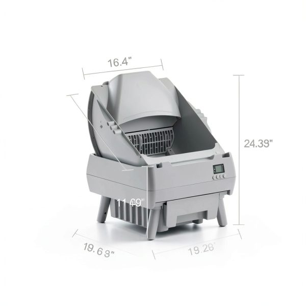 Automatic Cat Litter Box Self Cleaning - APP Control, Open-Style Design, Smart Health Monitor, Suitable for Medium Cats and Kittens, Safe Anti-Pinch, Quiet, A Lifelong Companion - Grey-6