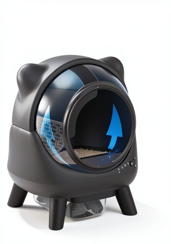 Self Cleaning Litter Box FEELNEEDY Automatic 65L Cat Box Odor Control-1