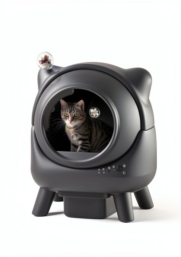 Self Cleaning Litter Box FEELNEEDY Automatic 65L Cat Box Odor Control-2