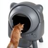 Self Cleaning Litter Box FEELNEEDY Automatic 65L Cat Box Odor Control-4