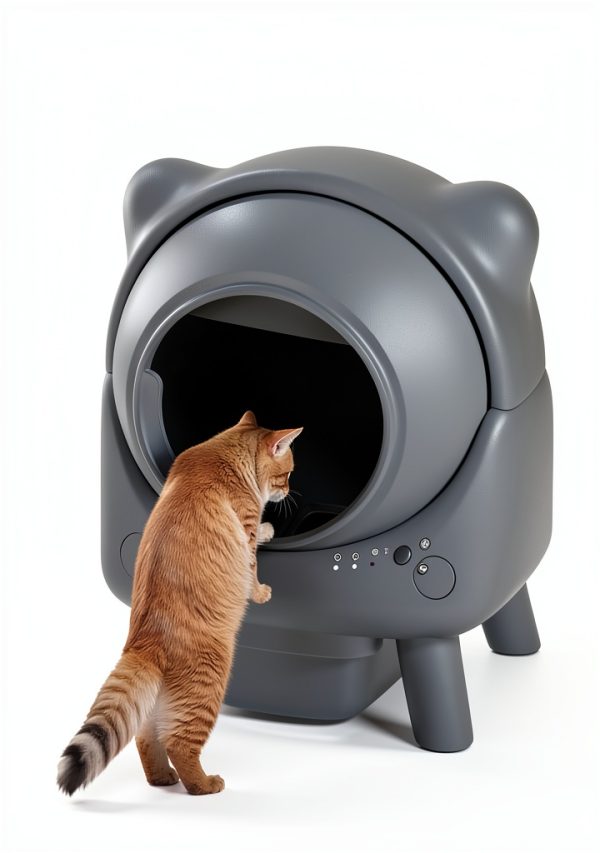 Self Cleaning Litter Box FEELNEEDY Automatic 65L Cat Box Odor Control-4