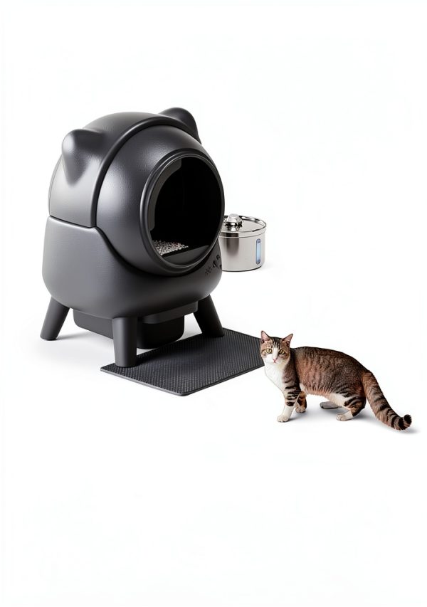 Self Cleaning Litter Box FEELNEEDY Automatic 65L Cat Box Odor Control-6