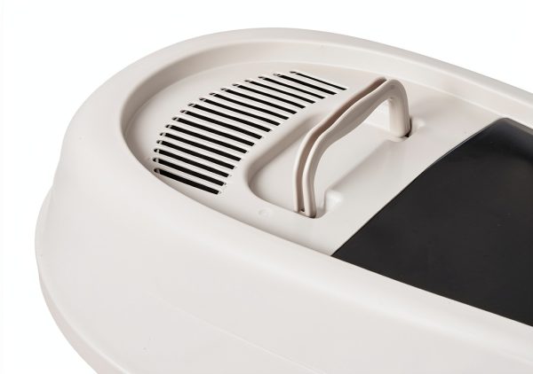 Amazon Basics No-Mess Hooded Cat Litter Box, Multicolor, 21x16x15 in-3