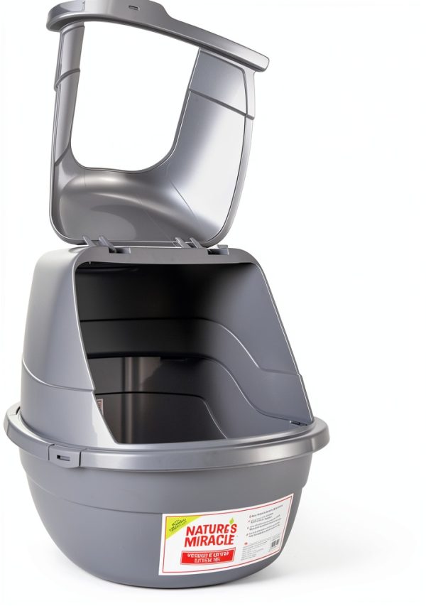 Nature’s Miracle Hooded Flip Top Litter Box for Cats, With Built-In Odor Control Charcoal Filter-3