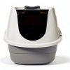 Amazon Basics No-Mess Hooded Cat Litter Box Large Multicolor-1