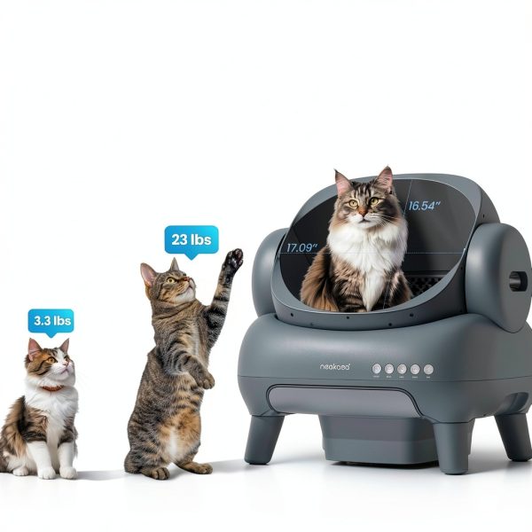 Neakasa M1 Plus Open-Top Self Cleaning Cat Litter Box, Automatic Cat Litter Box with APP Control, Odor-Free Waste Disposal Includes Trash Bags-2