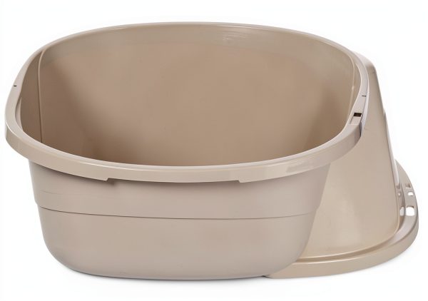 Amazon Basics No-Mess Hooded Cat Litter Box Large Multicolor-2