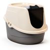 Amazon Basics No-Mess Hooded Cat Litter Box, Multicolor, 21x16x15 in-5