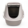 Amazon Basics No-Mess Hooded Cat Litter Box, Multicolor, 21x16x15 in-1